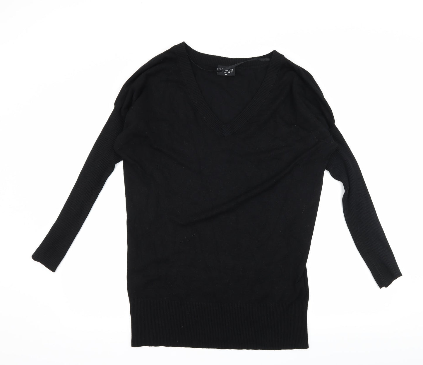 Soaked in Luxury Womens Black  Knit Pullover Jumper Size XS