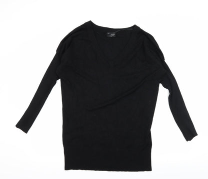 Soaked in Luxury Womens Black  Knit Pullover Jumper Size XS