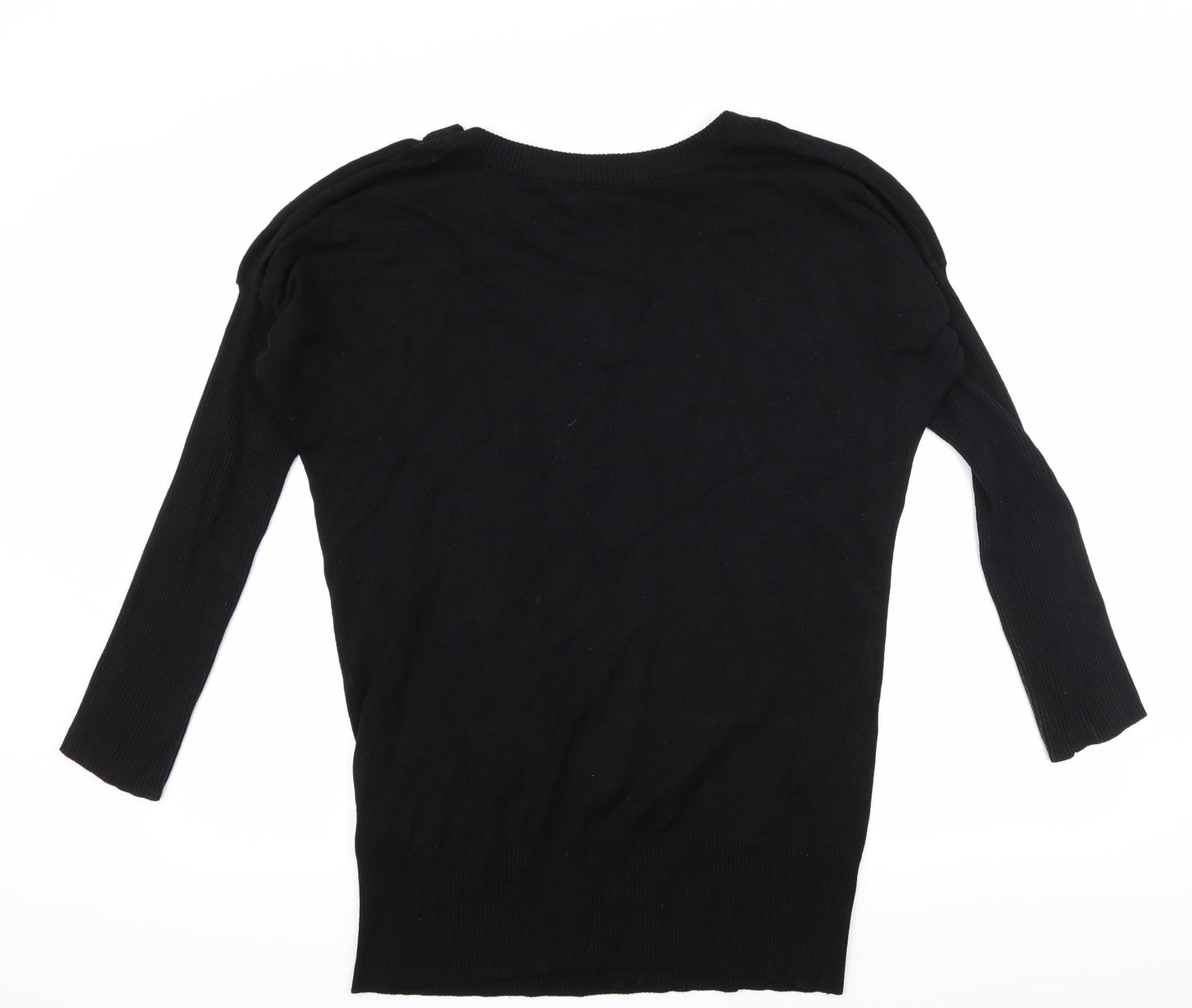 Soaked in Luxury Womens Black  Knit Pullover Jumper Size XS