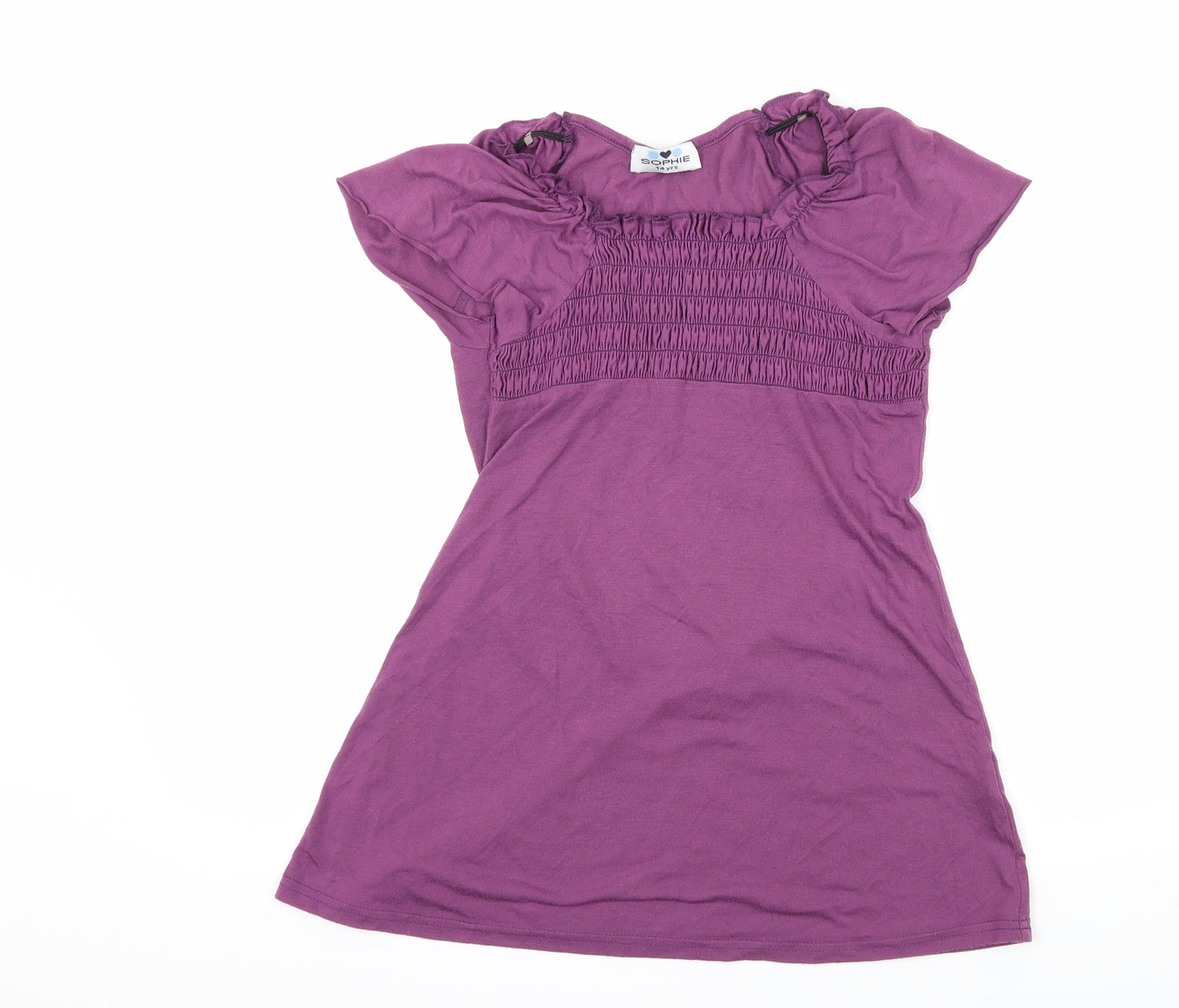 Sophie Girls Purple  Jersey Basic T-Shirt Size 14 Years