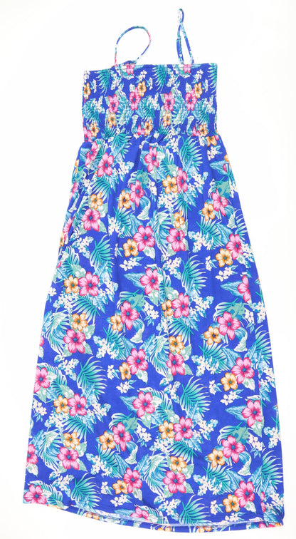 B.You Womens Blue Floral  Maxi  Size 10