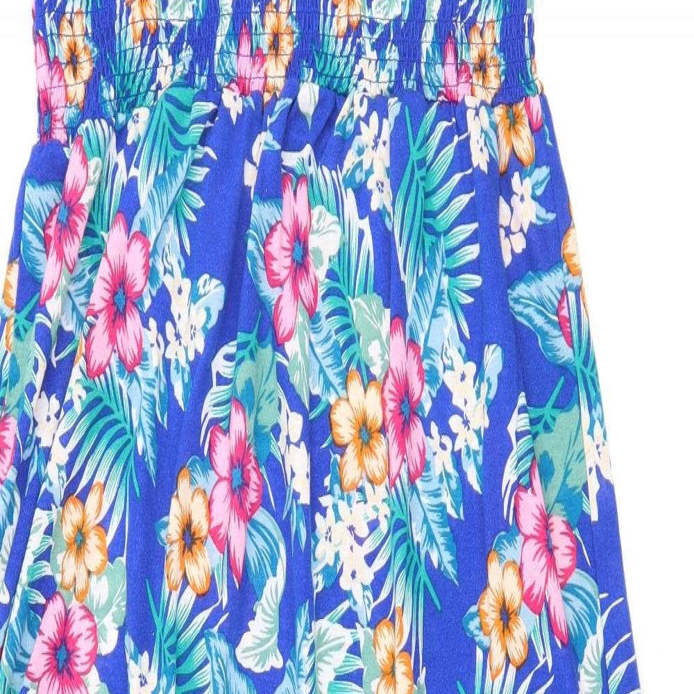 B.You Womens Blue Floral  Maxi  Size 10