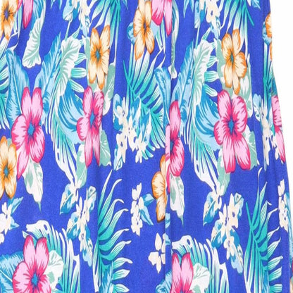 B.You Womens Blue Floral  Maxi  Size 10