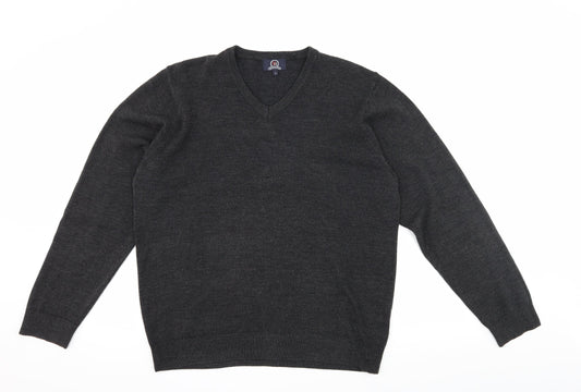 Hutson Harbour Mens Grey  Knit Pullover Jumper Size L