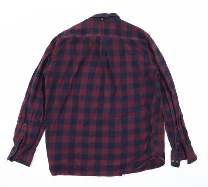 Mens UK Size L French Connection Purple  Button-Up Long Sleeve Casual Shirt
