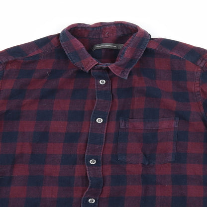 Mens UK Size L French Connection Purple  Button-Up Long Sleeve Casual Shirt