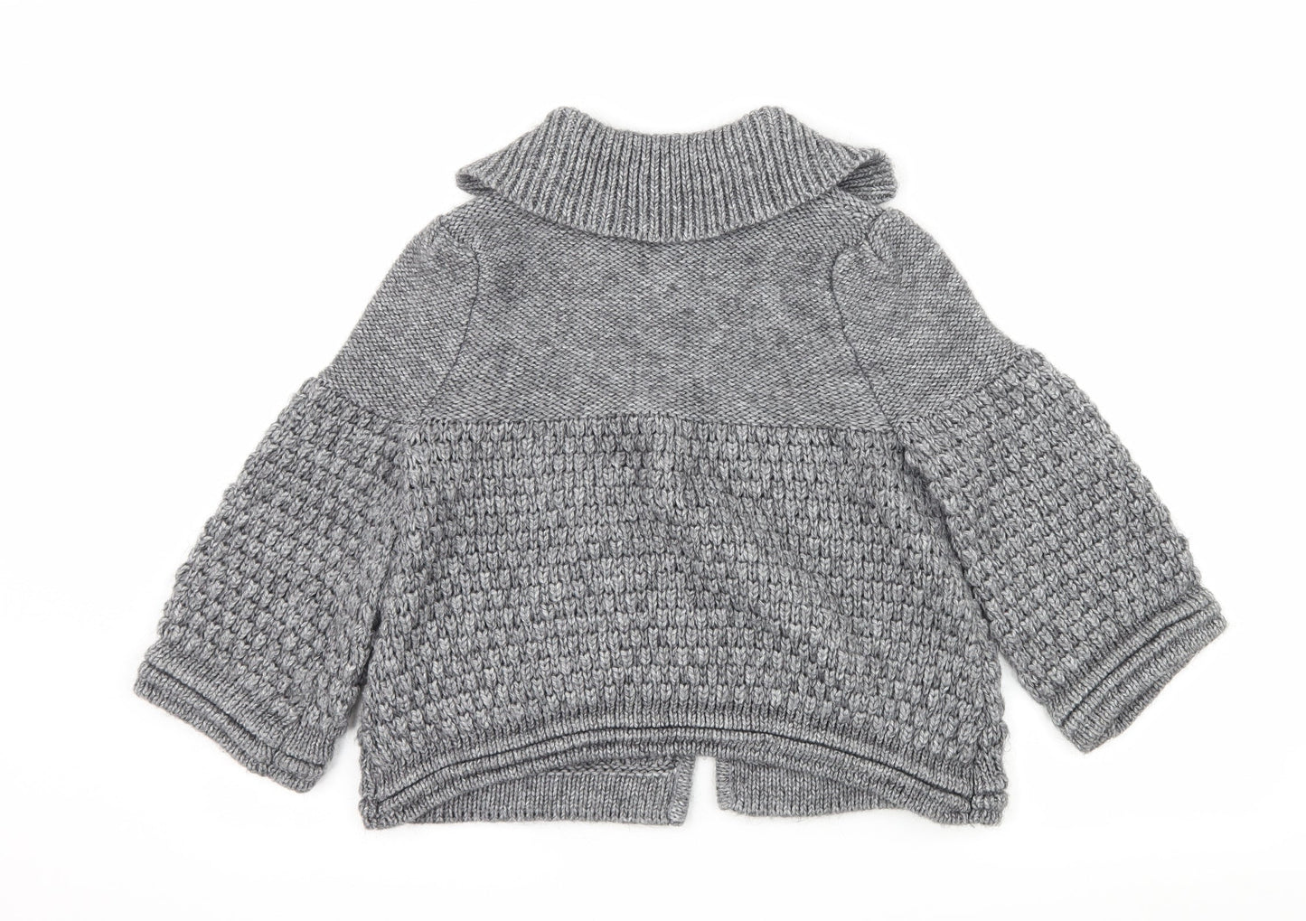 Anonymous Womens Grey  Knit Cardigan Jumper Size S