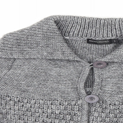 Anonymous Womens Grey  Knit Cardigan Jumper Size S