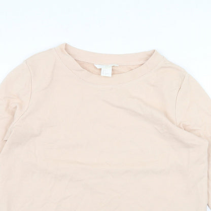 H&M Womens Pink  Jersey Pullover Sweatshirt Size S