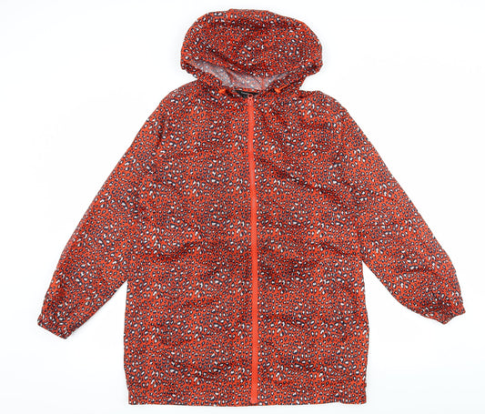 George Womens Red Animal Print  Jacket  Size 8