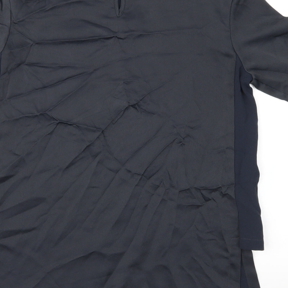 Womens UK Size 8 H&M Blue Basic Blouse