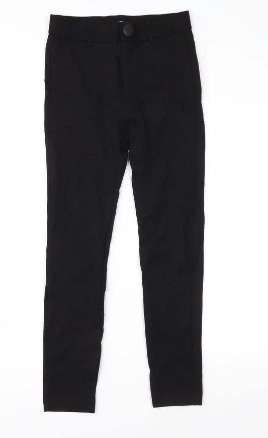 Womens UK Size S Zara Regular Fit  Black Trousers