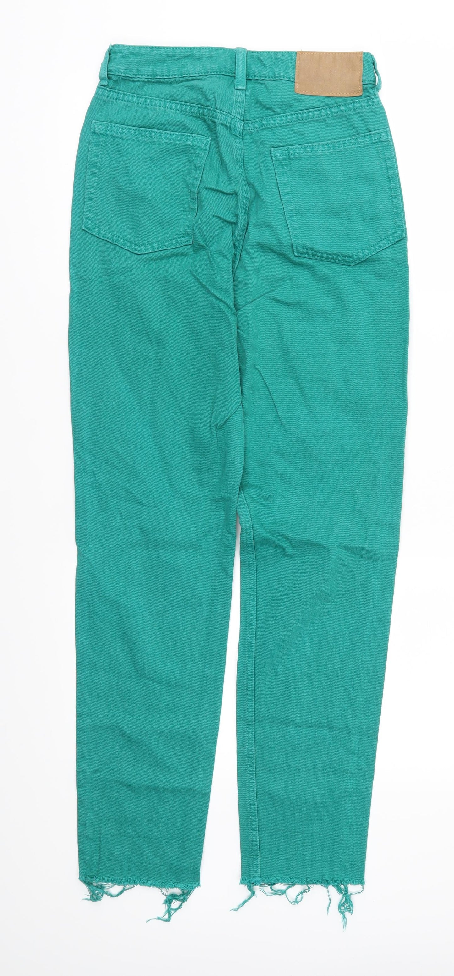 Womens UK Size 8 Divided Regular Fit Straight Green Jeans