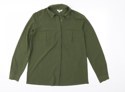 Womens UK Size 8 Koton Green Basic Blouse