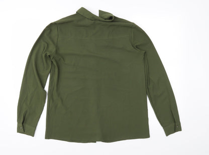 Womens UK Size 8 Koton Green Basic Blouse
