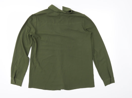 Womens UK Size 8 Koton Green Basic Blouse