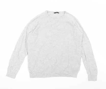 George Mens Grey   Henley Jumper Size L