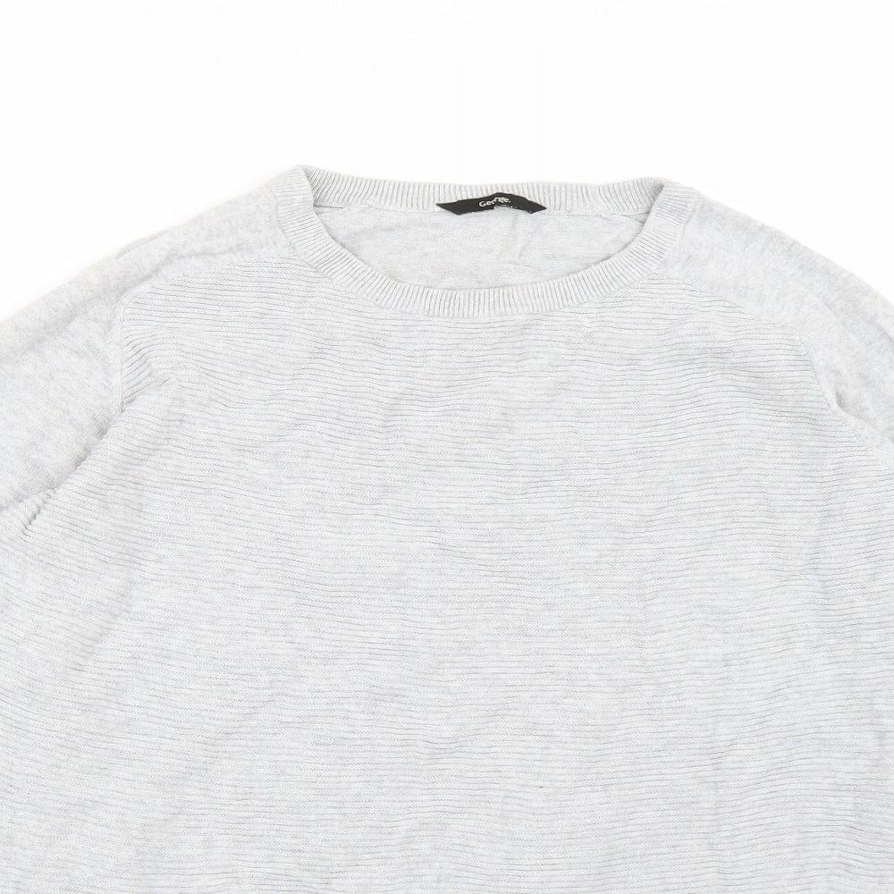 George Mens Grey   Henley Jumper Size L