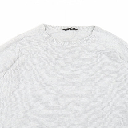 George Mens Grey   Henley Jumper Size L