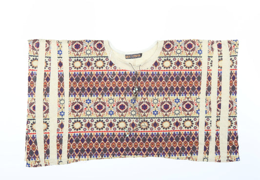 QED London Womens Beige   Jacket Poncho Size M