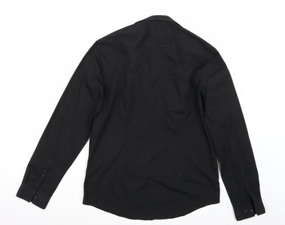 F&F Mens Black    Button-Up Size 15.5