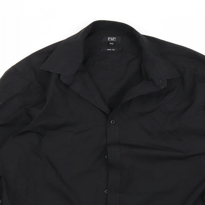 F&F Mens Black    Button-Up Size 15.5