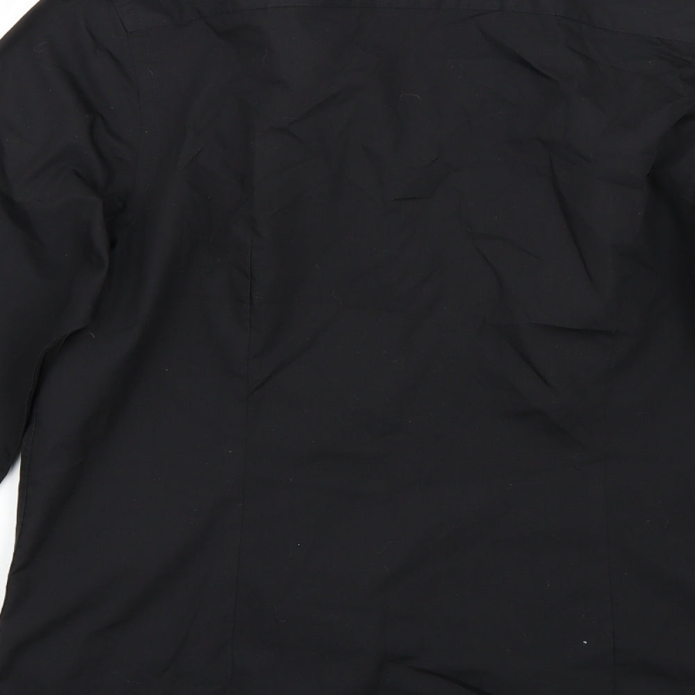 F&F Mens Black    Button-Up Size 15.5