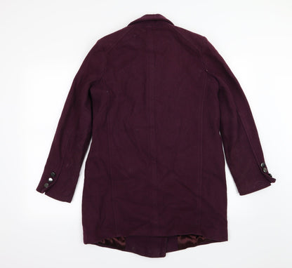 Womens UK Size 10 Wallis Purple Overcoat