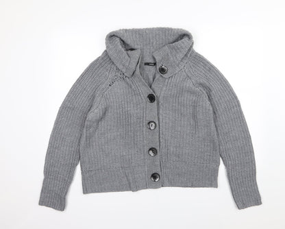 George Womens Grey  Knit Cardigan Jumper Size 16