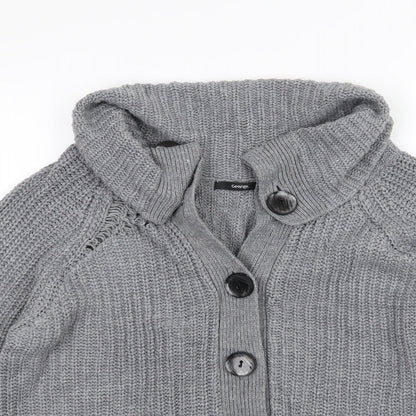 George Womens Grey  Knit Cardigan Jumper Size 16