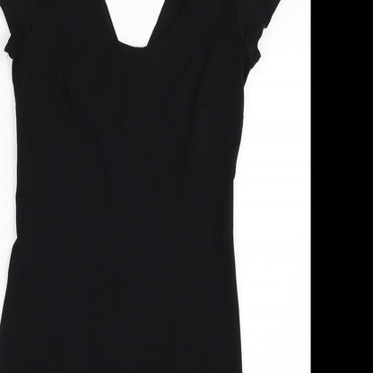 United Colors of Benetton Womens Black  Rayon Pencil Dress  Size M