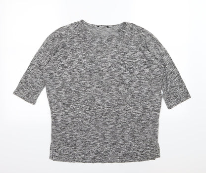 New Look Womens Grey  Knit Pullover Jumper Size S