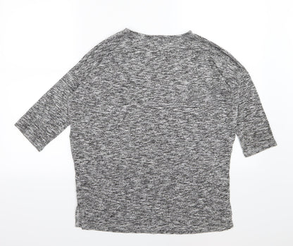 New Look Womens Grey  Knit Pullover Jumper Size S
