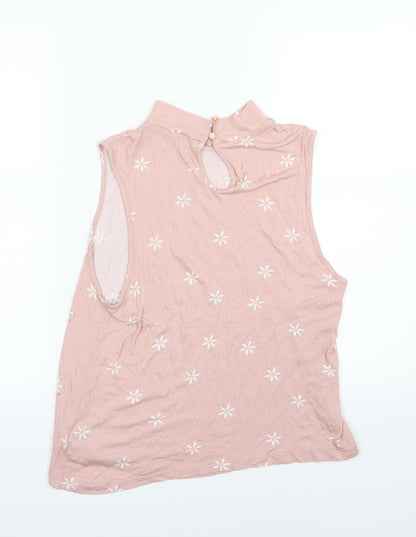 Atmosphere Womens Pink Floral Jersey Basic Blouse Size 16