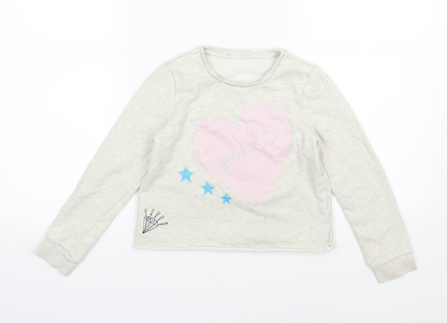 Very Girls Beige  Jersey Pullover Sweatshirt Size 5-6 Years  - Spoilt