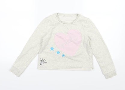Very Girls Beige  Jersey Pullover Sweatshirt Size 5-6 Years  - Spoilt