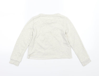 Very Girls Beige  Jersey Pullover Sweatshirt Size 5-6 Years  - Spoilt