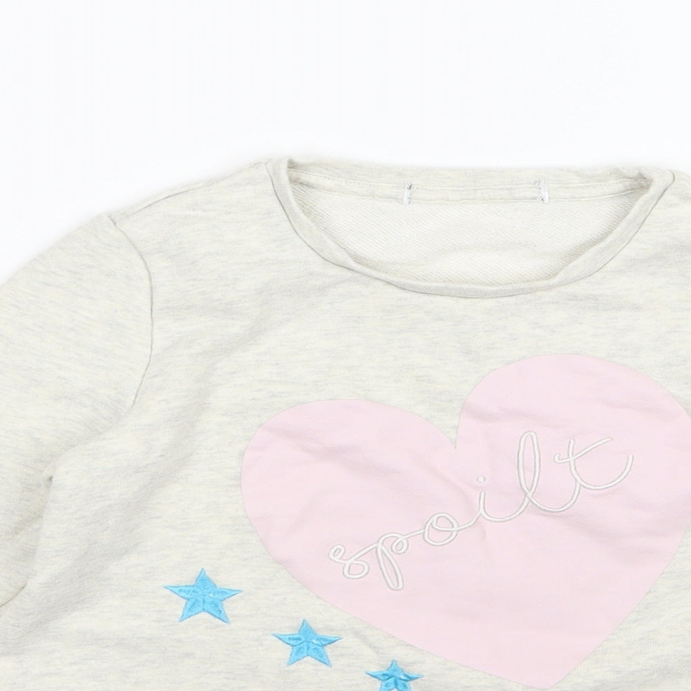 Very Girls Beige  Jersey Pullover Sweatshirt Size 5-6 Years  - Spoilt