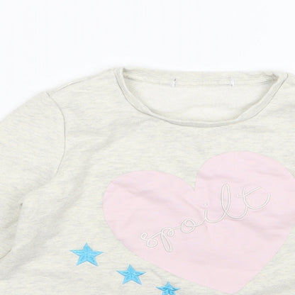 Very Girls Beige  Jersey Pullover Sweatshirt Size 5-6 Years  - Spoilt