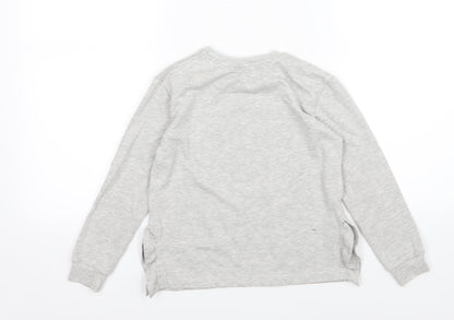 Primark Girls Grey  Jersey Pullover Sweatshirt Size 7-8 Years  - Frozen Elsa and Anna