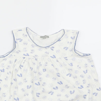 Miniman Girls White   Basic Tank Size 12 Years