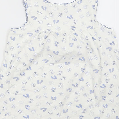 Miniman Girls White   Basic Tank Size 12 Years