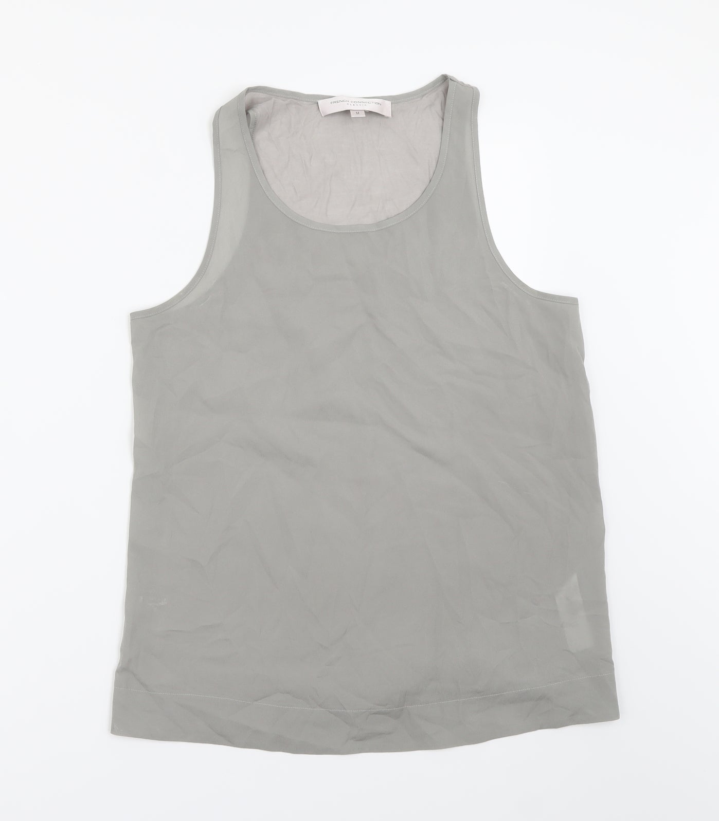 Womens UK Size M French Connection Grey Basic Tank