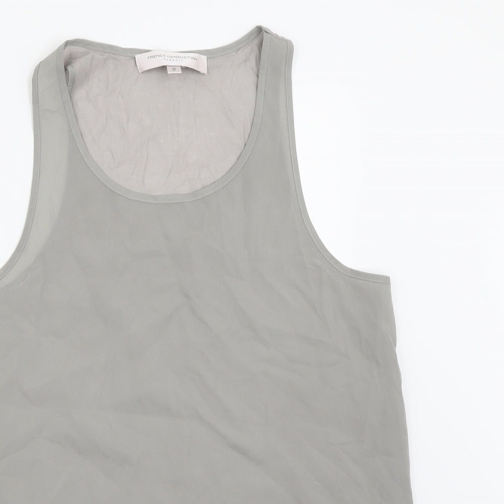 Womens UK Size M French Connection Grey Basic Tank