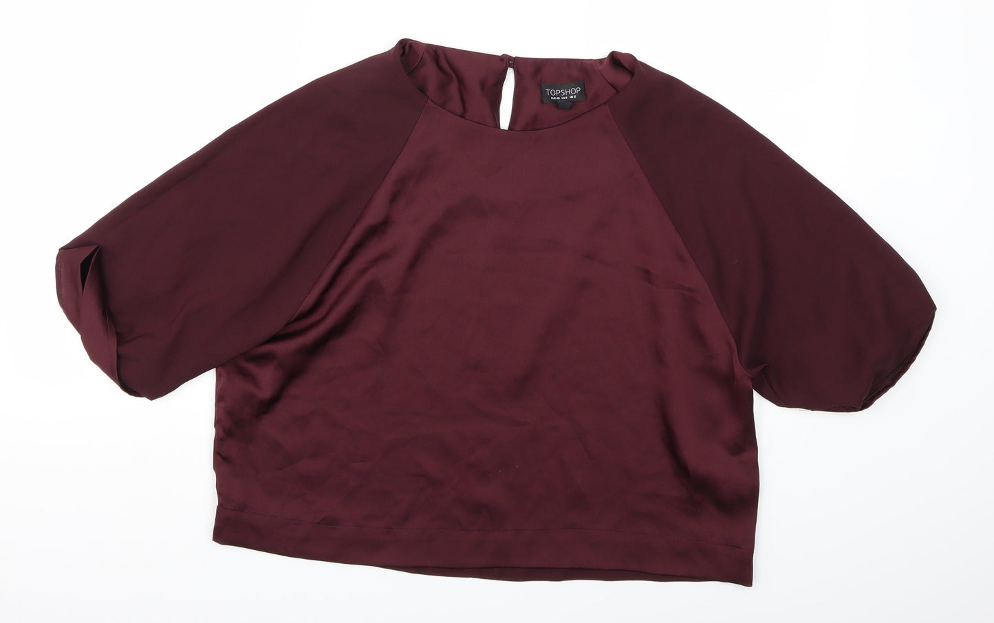 Womens UK Size 12 Topshop Purple Basic Blouse