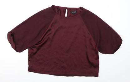 Womens UK Size 12 Topshop Purple Basic Blouse