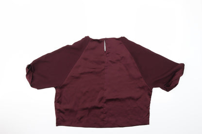 Womens UK Size 12 Topshop Purple Basic Blouse