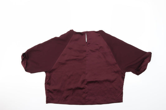 Womens UK Size 12 Topshop Purple Basic Blouse