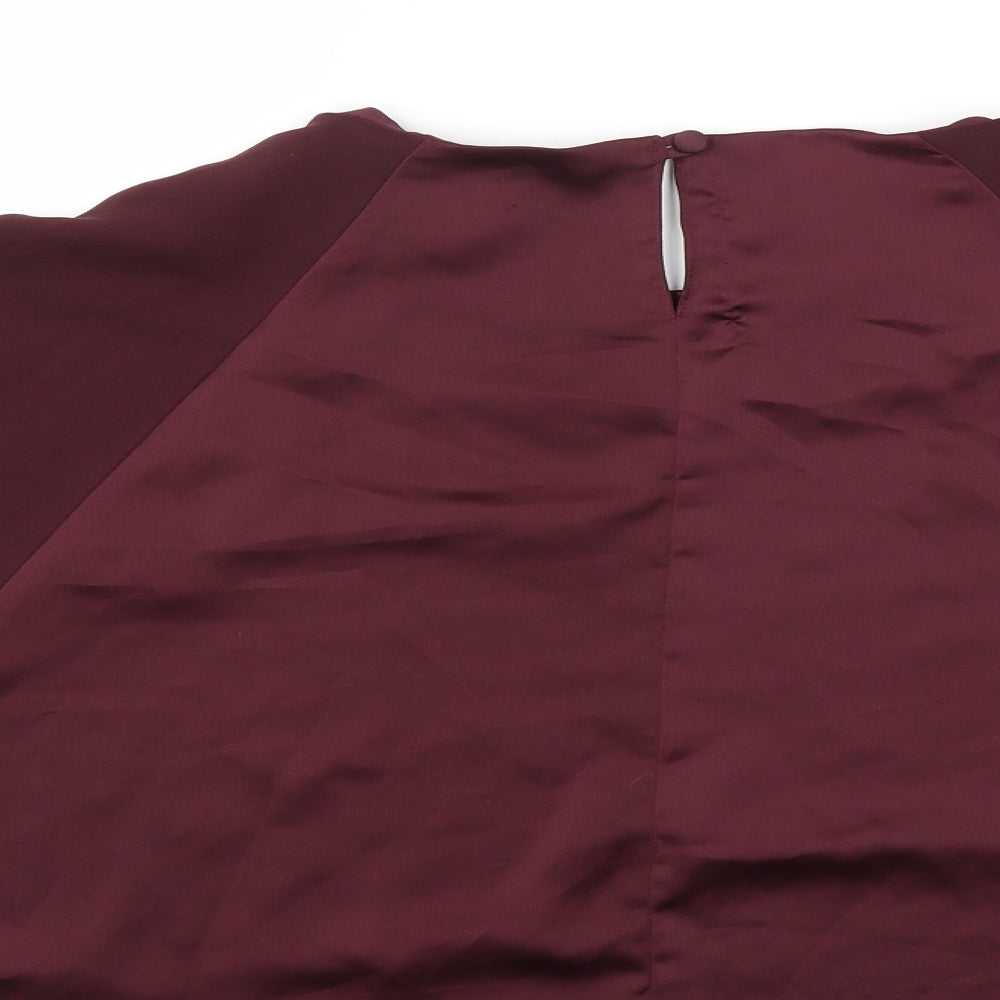 Womens UK Size 12 Topshop Purple Basic Blouse