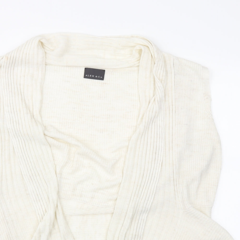 Alex & co Womens Beige  Knit Cardigan Jumper Size 16